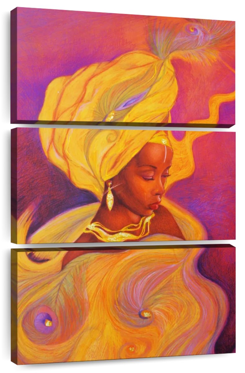 Goddess Oshun Wall Art | Drawing | by Bernadett Bagyinka