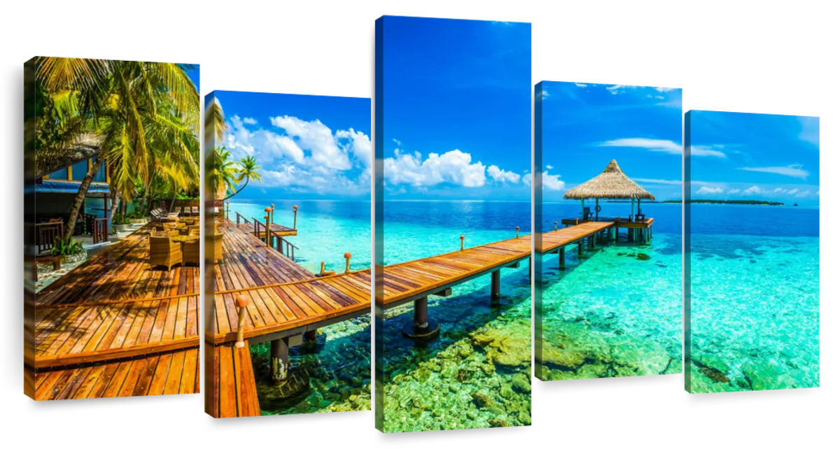 Maldives Beach Resort Wall Art Photography