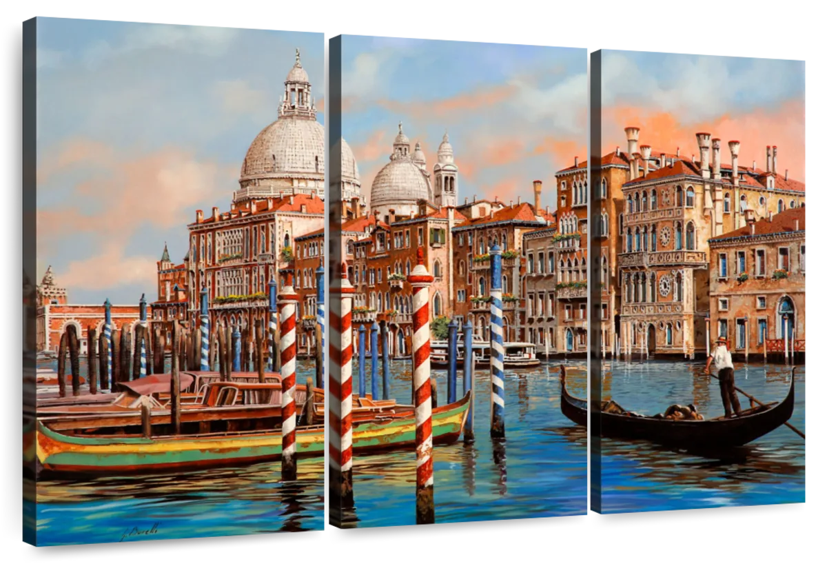 Tranh tường Gondola Canal Grande là một tác phẩm nghệ thuật tuyệt đẹp của GUIDO BORELLI. Bức tranh này sẽ khiến bạn phải trầm trồ về nét đẹp của các chi tiết đường kẻ và gam màu sắc tuyệt vời. Hãy đón xem bức tranh này để thấy được cuộc sống thực sự đẹp đẽ!