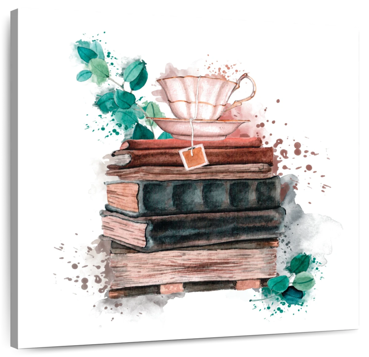 Tea And Books Splash Wall Art