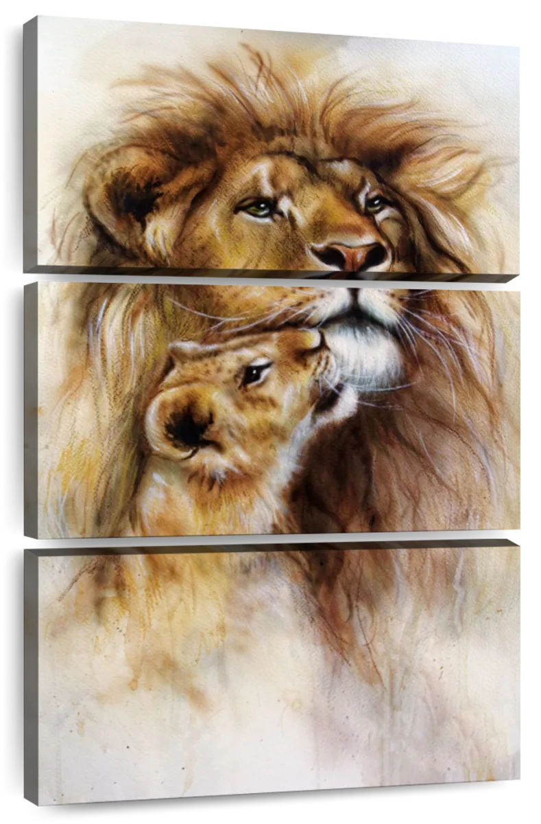 Art Poster Paint Lion