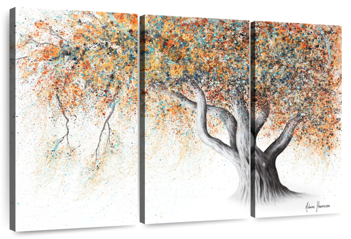 Colourful Tree of Life Canvas Wall Art Prints for Living Room Pictures  Abstract