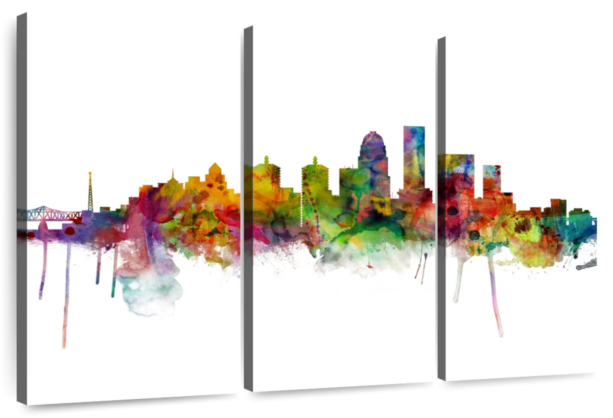 Louisville Poster Louisville Skyline Print Wall Art Travel 