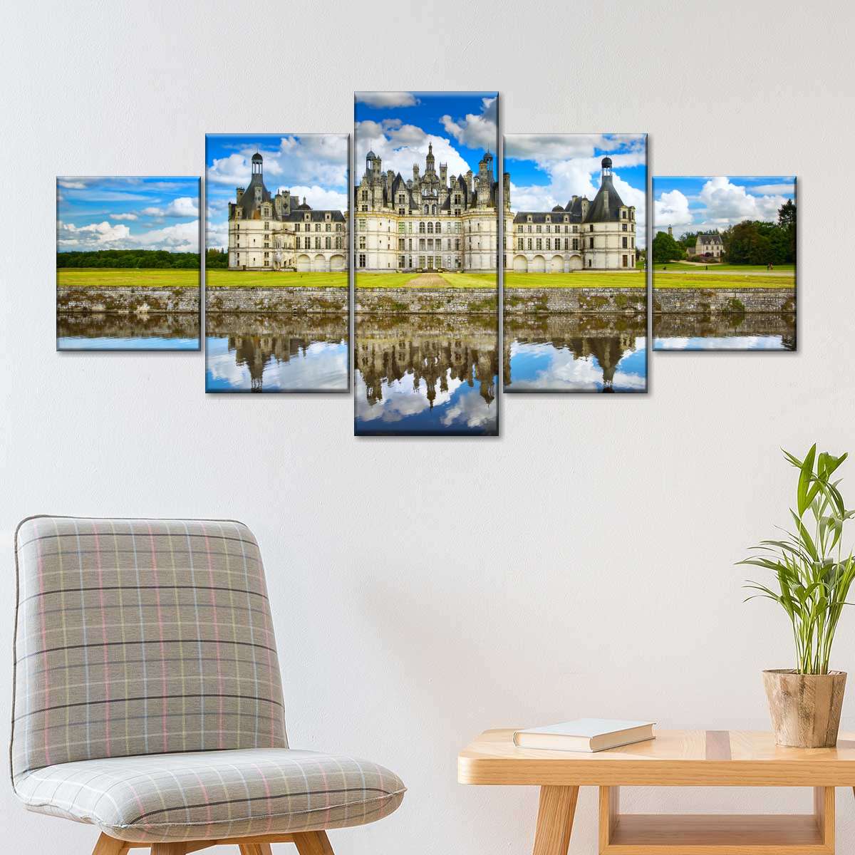 French Castle Multi Panel Canvas Wall Art Elephantstock