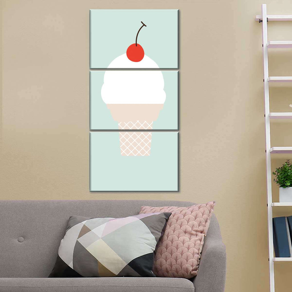 Ice Cream Cone I Multi Panel Canvas Wall Art | ElephantStock
