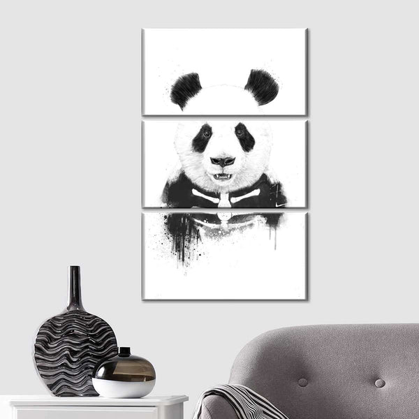 Zombie Panda Multi Panel Canvas Wall Art | ElephantStock