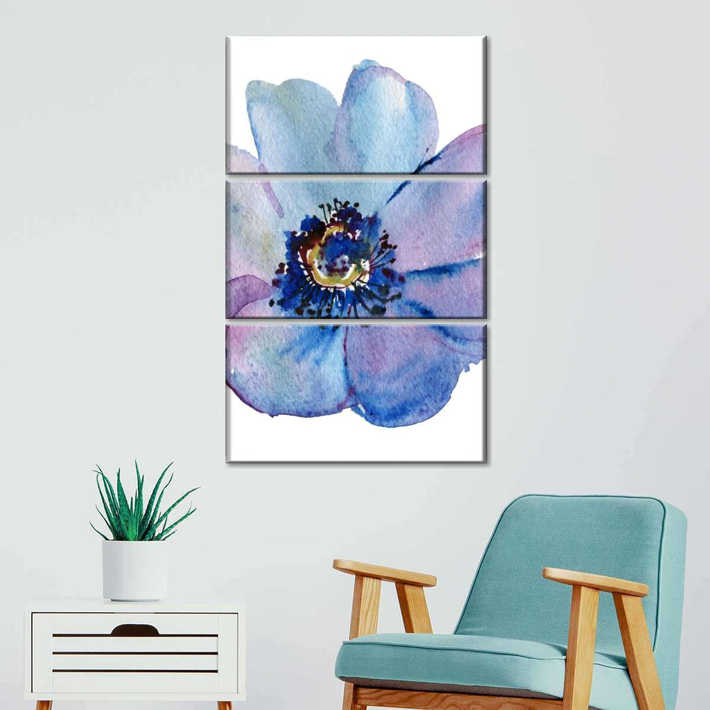 Japanese Anemone Flower Wall Art | Watercolor