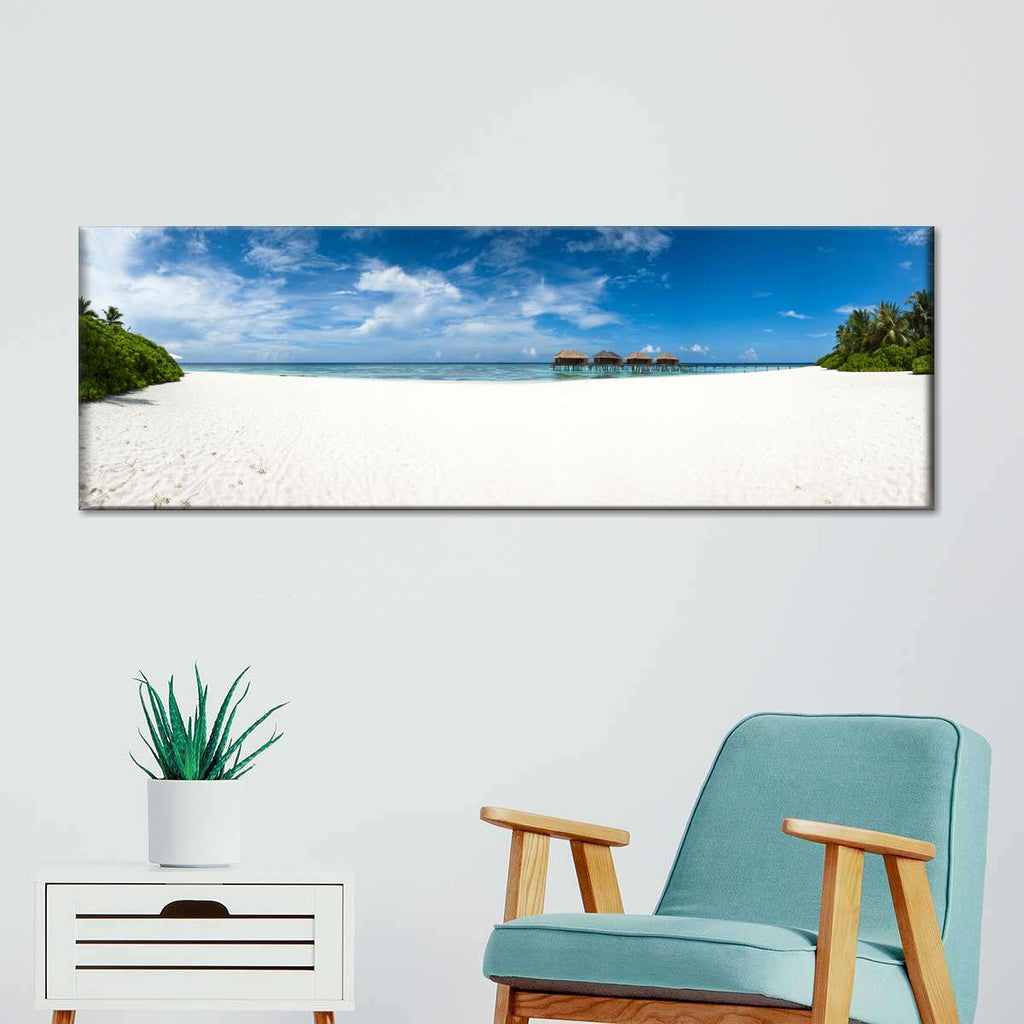Luxury White Beach Multi Panel Canvas Wall Art | ElephantStock