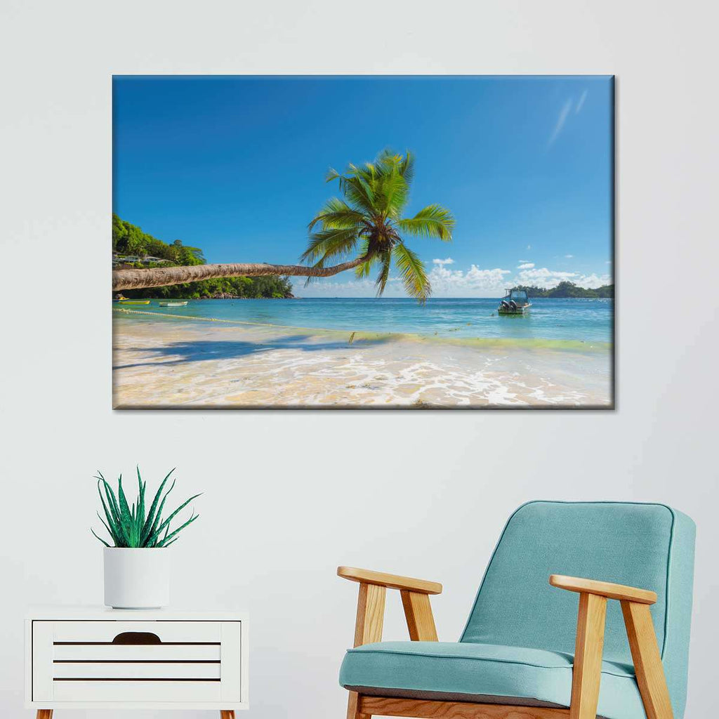 Tilted Coastal Palm Wall Art | Photography