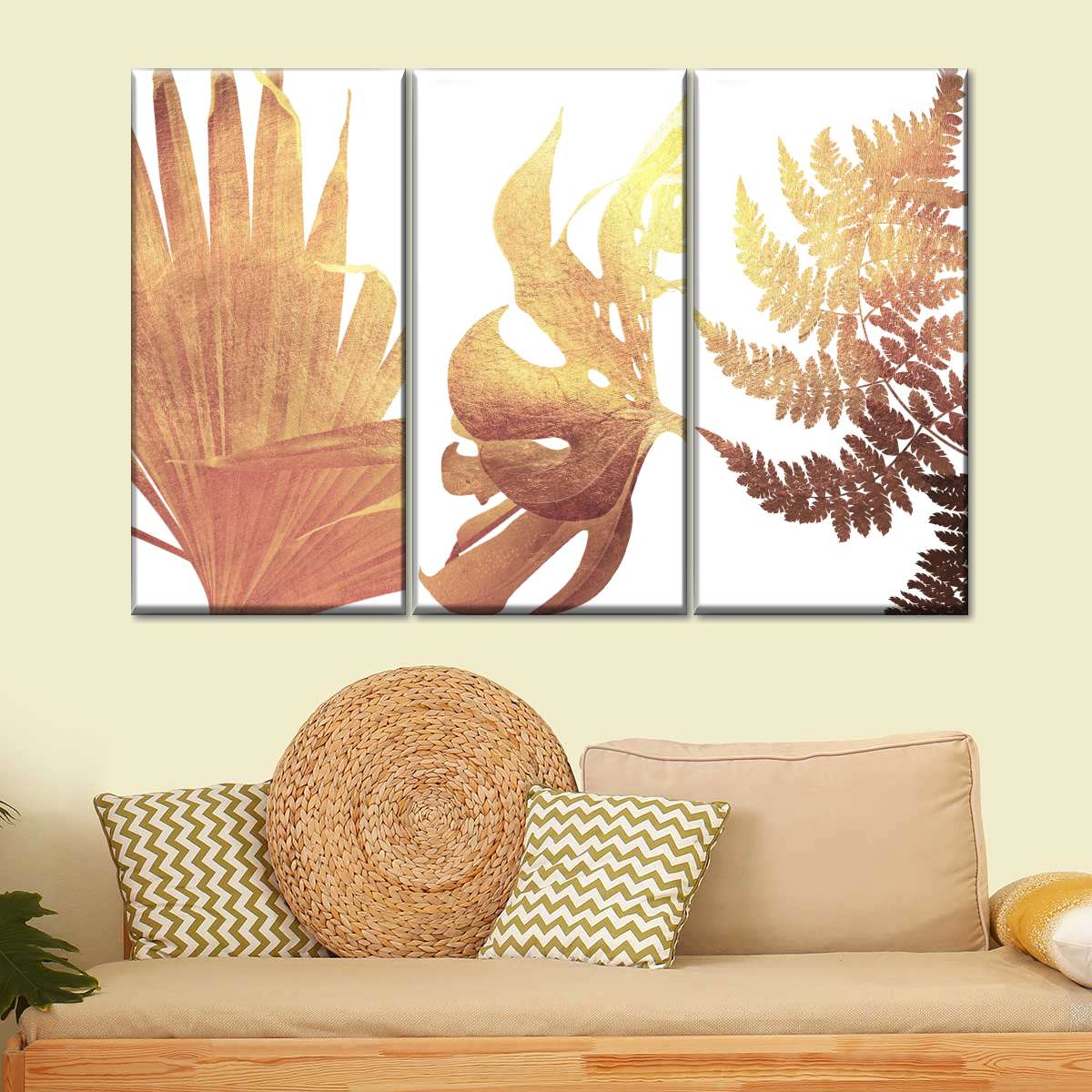 Gold Botanical Canvas Set Wall Art Elephantstock