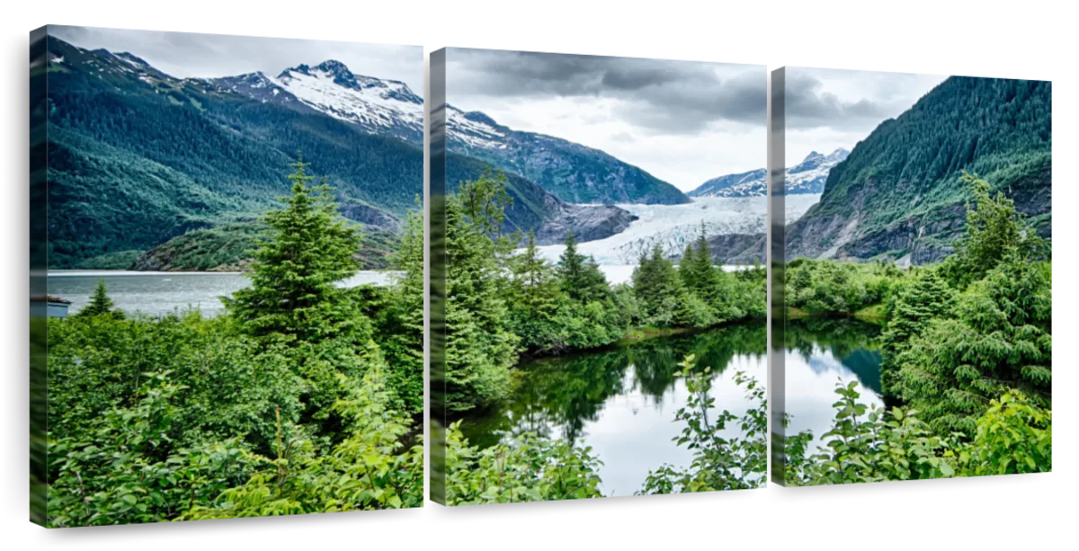 Lake Juneau AK Poster Print - 36 x 12