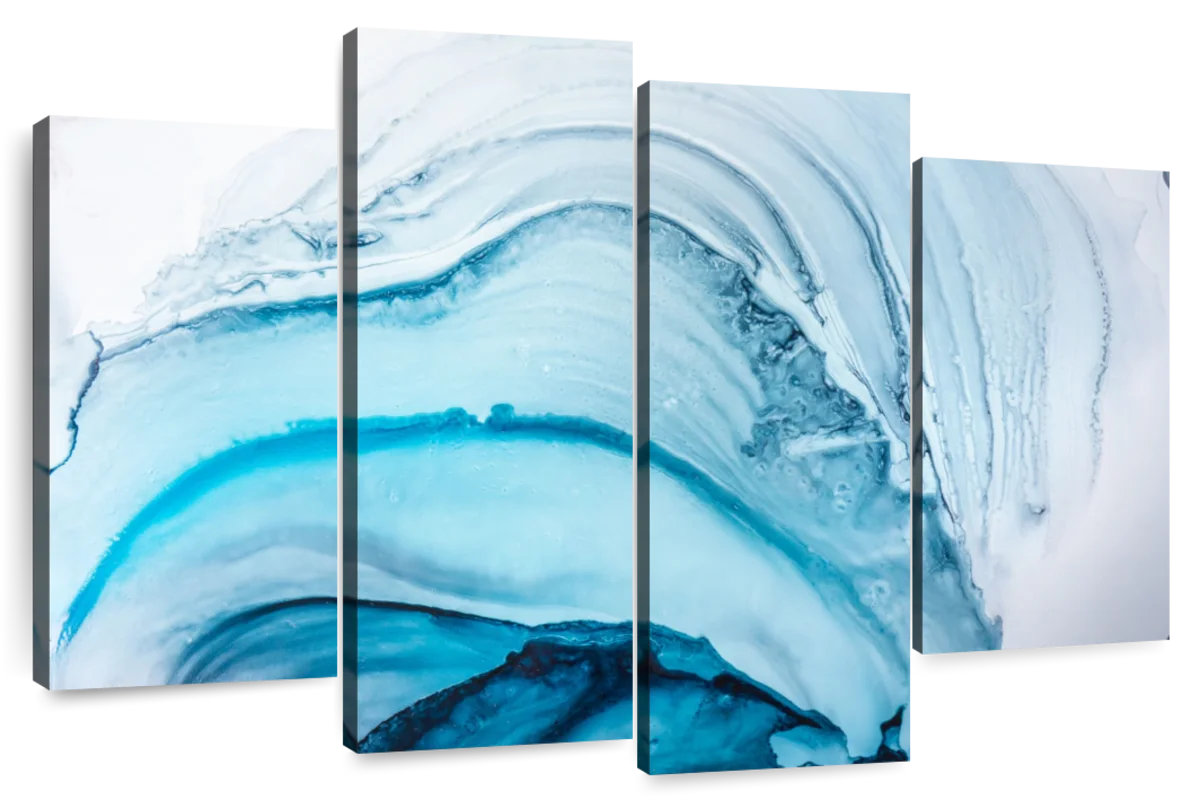 Frozen Waves Abstract Wall Art | Painting