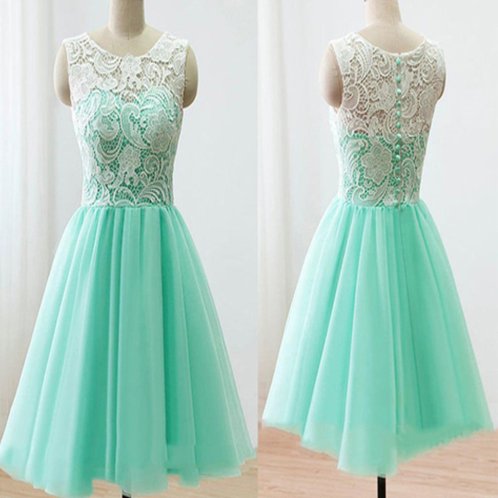 mint lace lovely simple elegant homecoming prom bridesmaid dress,BD002 ...