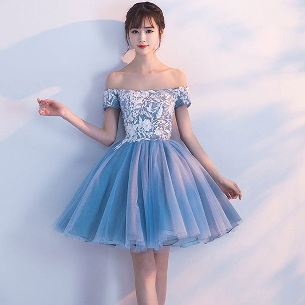 Short Homecoming Dress, Tulle Homecoming Dress, Beading Homecoming Dre ...