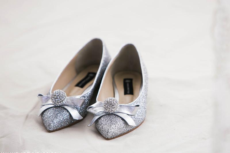 Fashion Women Flat Pointed Toe Lace Sequin Wedding Bridal Shoes, S008 ...