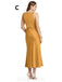 Mismatched Elastic Satin Simple Designed Bridesmaid Dress, FC4595