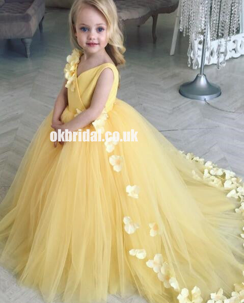 Adorable Yellow Tulle Flower Girl 