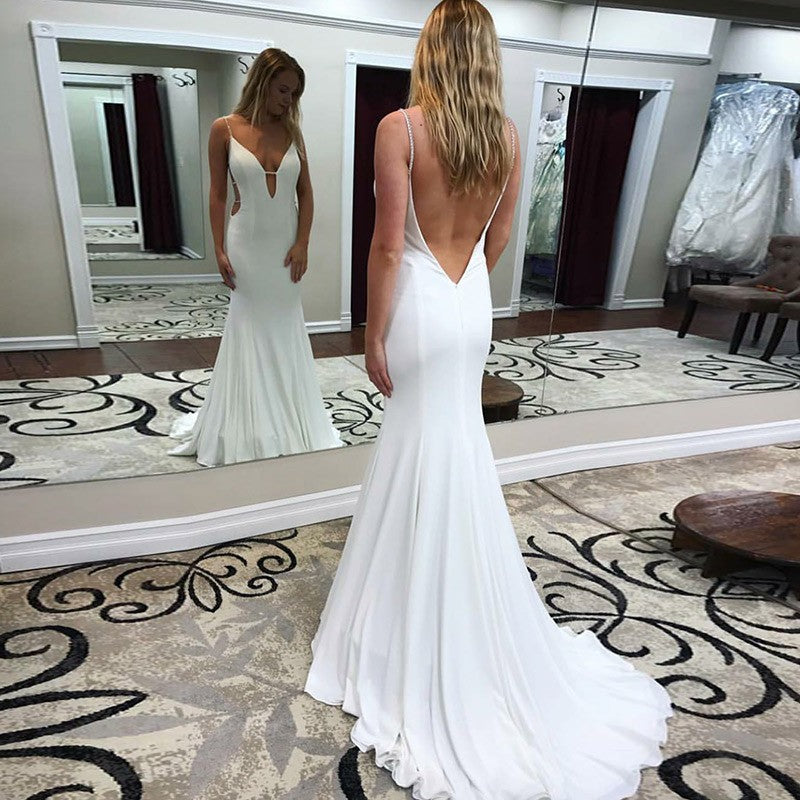 prom dresses white mermaid