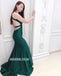 New Arrival Mermaid V-Neck Backless Silk Elastic Satin Prom Dresses, FC2396
