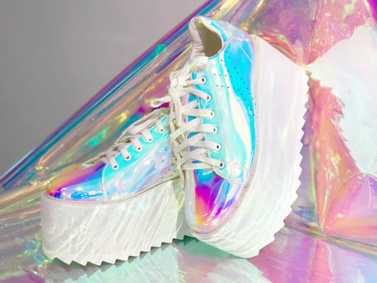 platform shoes holographic