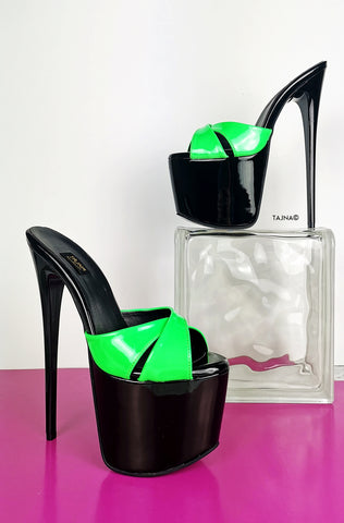 neon green mules