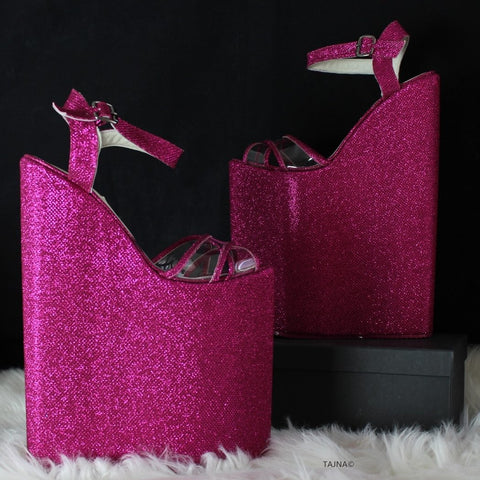 dark pink wedges