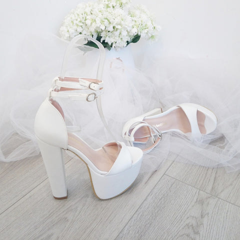 bridal platform heels