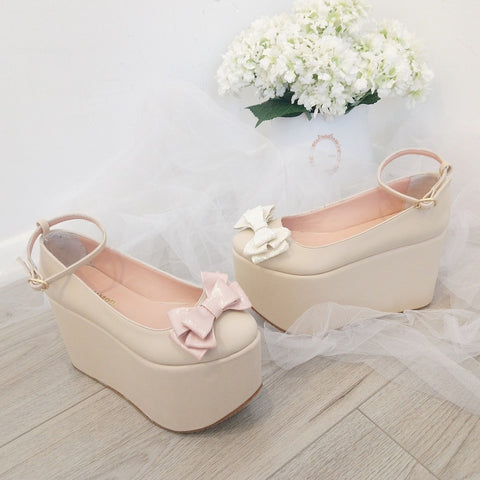 nude platform shoes