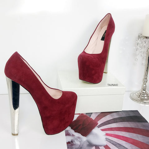 deep red high heels