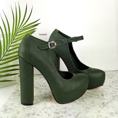 dark green heels