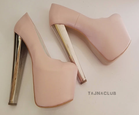 powder pink high heels