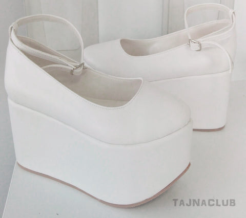 white platform dress shoes