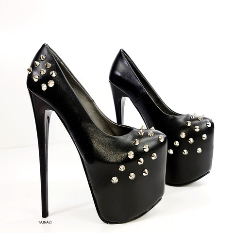 studded high heels