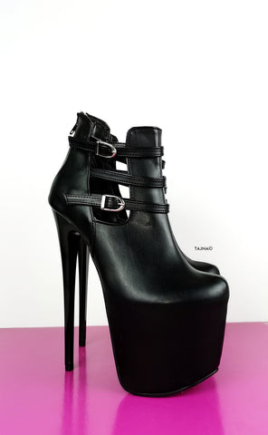 matte black ankle boots