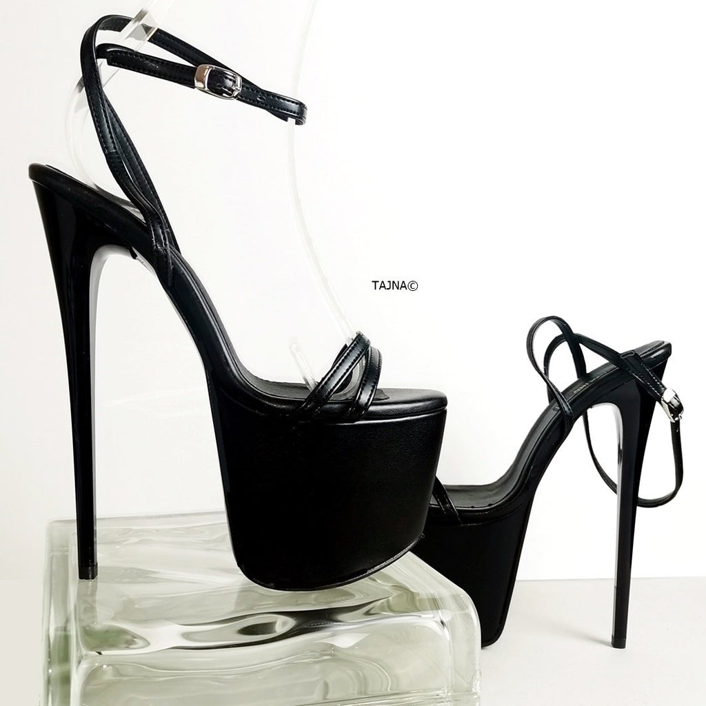 black pencil heels
