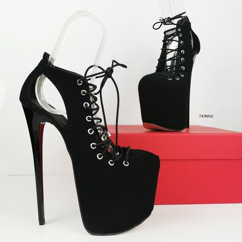 designer lace up heels