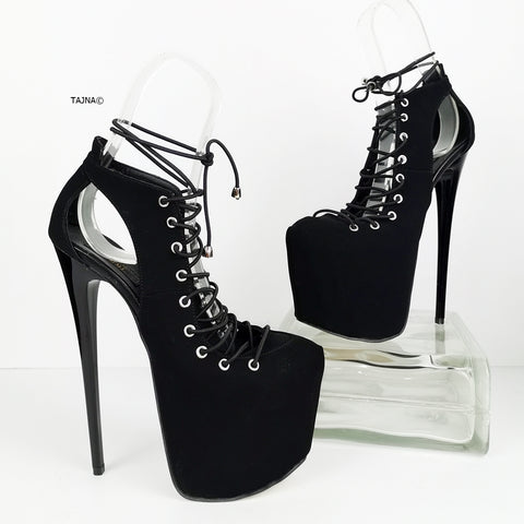 designer lace up heels