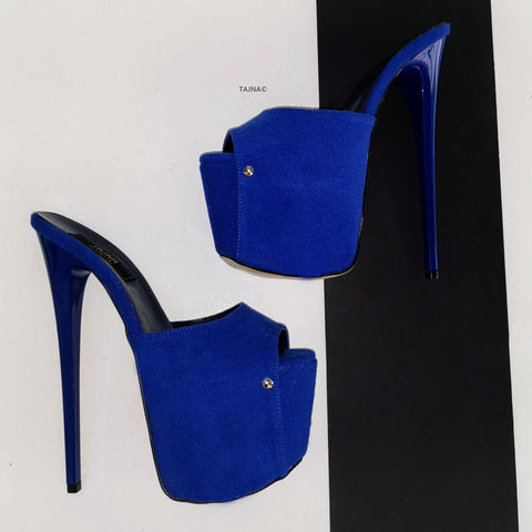 cobalt blue platform heels