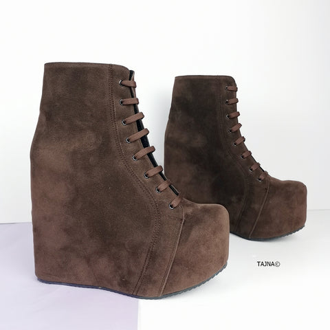 sirina platform wedge booties