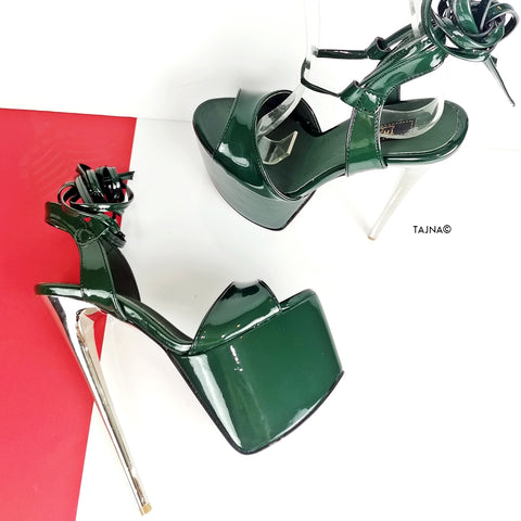 emerald green stilettos