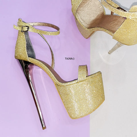 high gold sandals