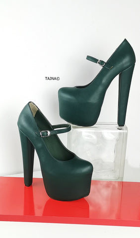 emerald green platform shoes