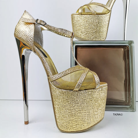 golden yellow heels