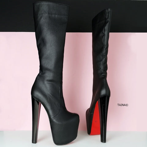 platform chunky heel boots