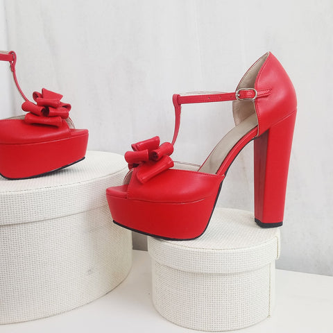 red ribbon heels