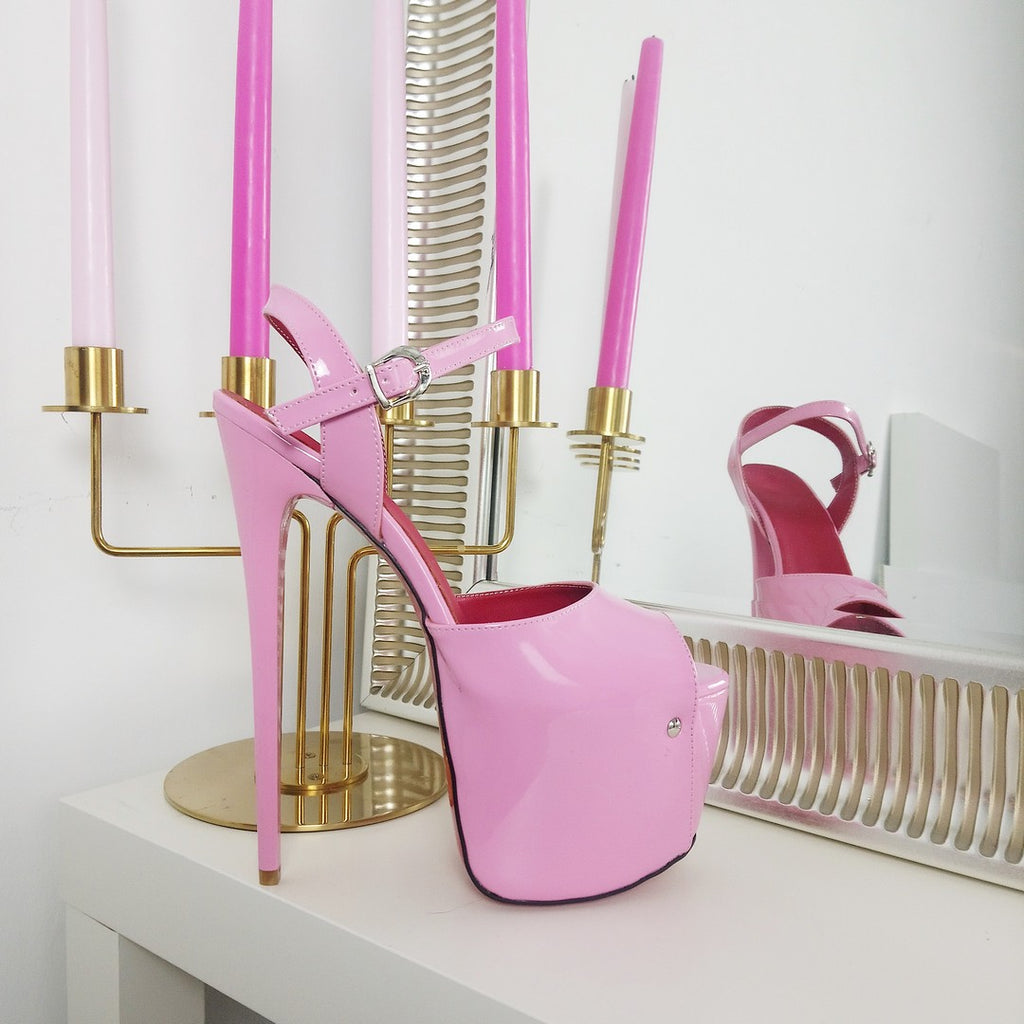 pink heel chair