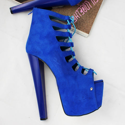 cobalt blue platform heels