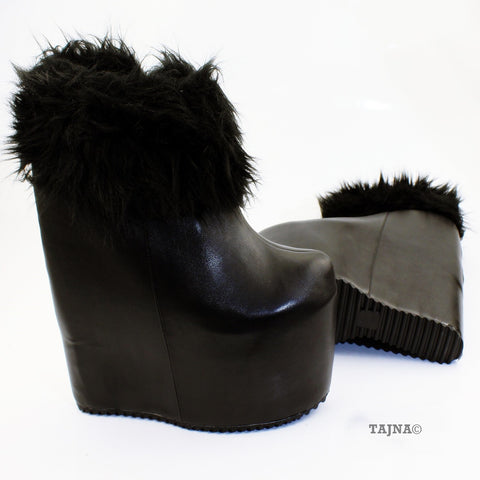 platform wedge booties