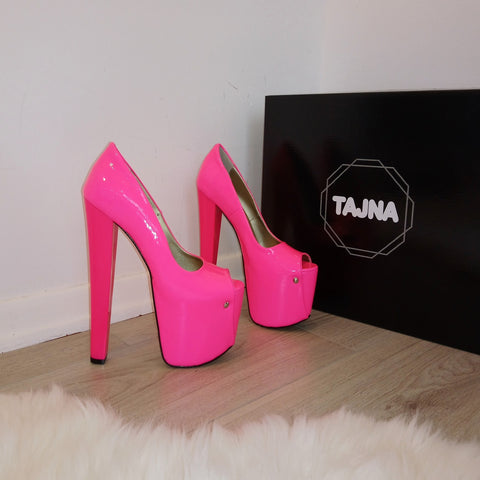 pink heels platform