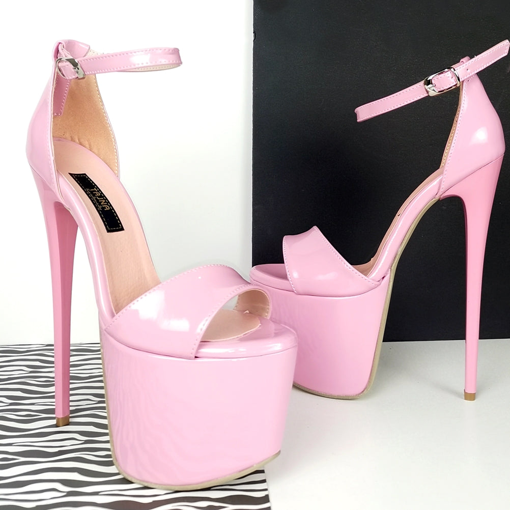 pink patent sandals